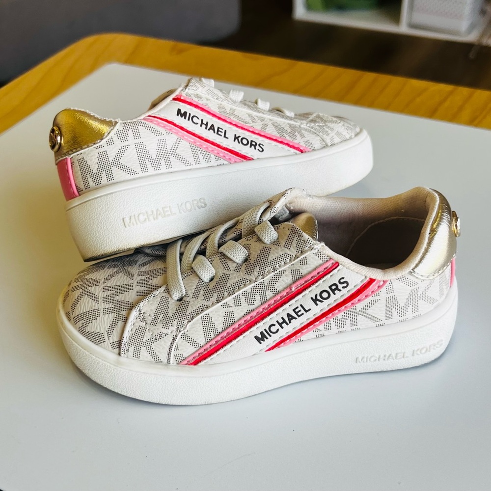 Michael Kors Kids' Cream and Gold Sneakers
